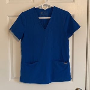 Figs Casma Royal Blue XS Scrub Top